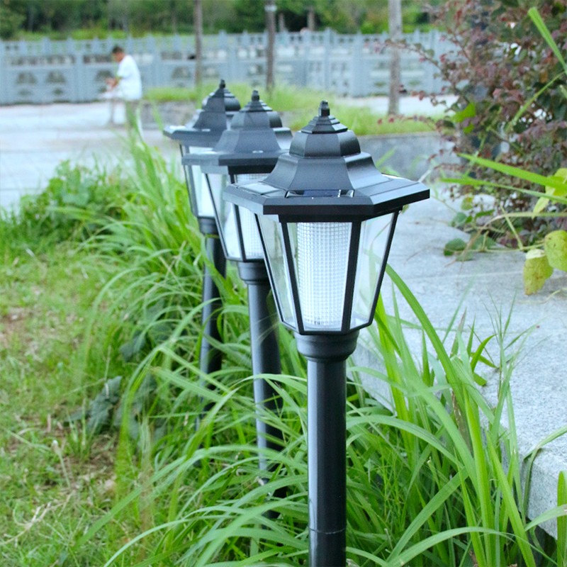 Lampa solara hexagonala de gradina Flippy, Alb Rece - imagine 3