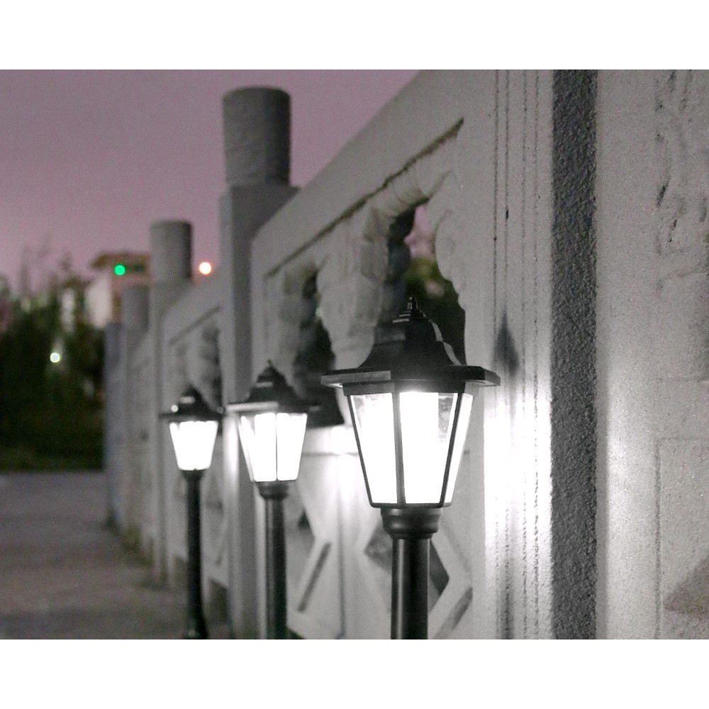 Lampa solara hexagonala de gradina Flippy, Alb Rece - imagine 4