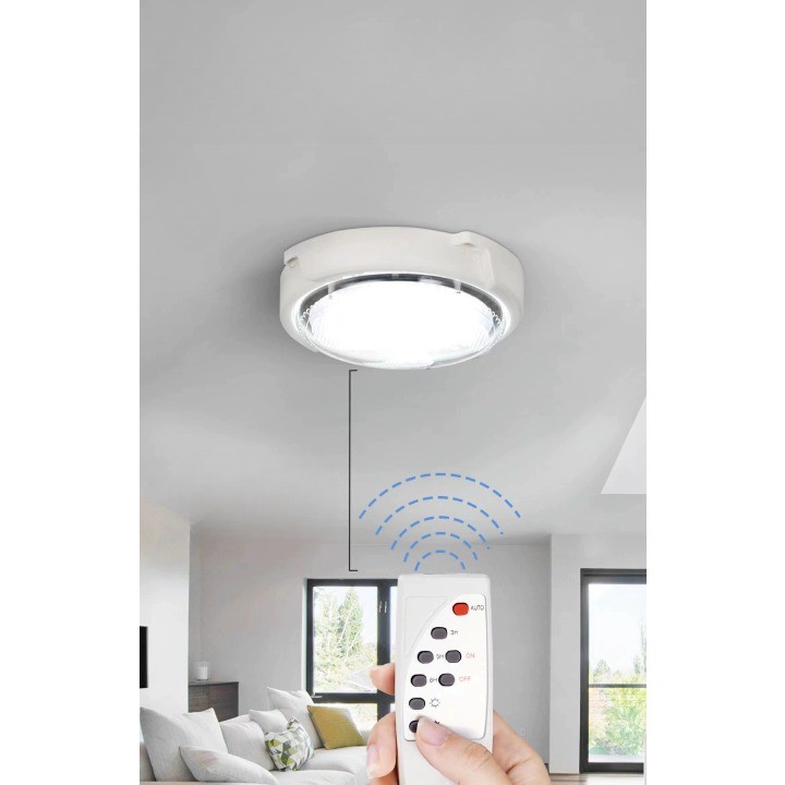 Plafoniera solara Flippy, 200 W, diametru 320 MM, cu telecomanda, Lungime prelungitor: 4.6 m, alb rece - imagine 3