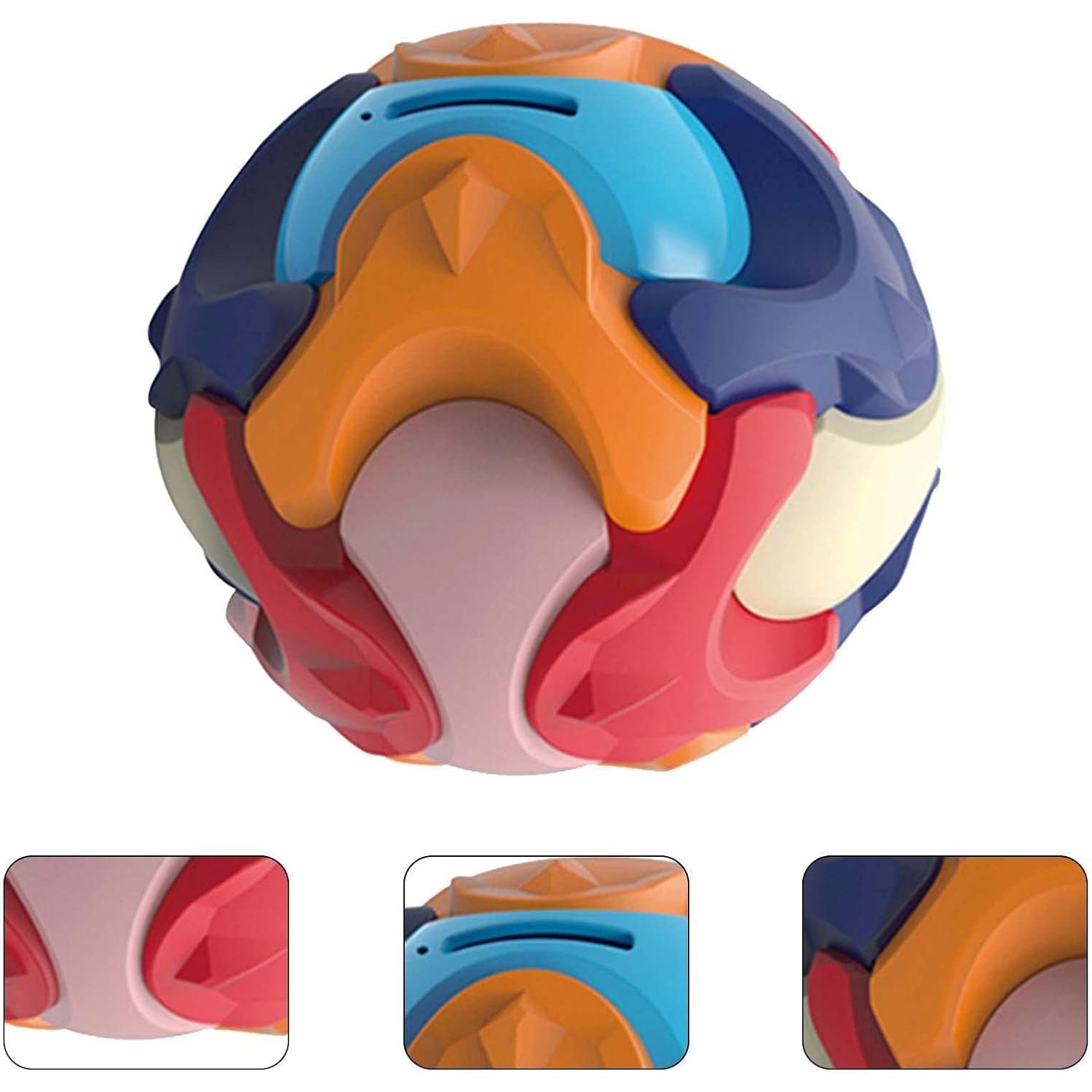 Pusculita Sub Forma de Minge, Flippy, de Construit, se Asambleaza/Dezasambleaza, din Plastic, 16.5x16.5x16.5, Multicolor - imagine 3