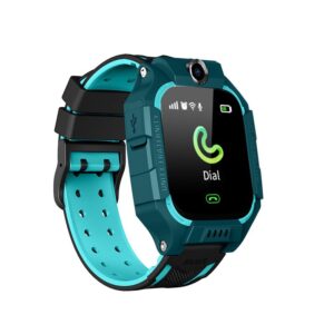 Ceas Smartwatch Flippy, Pentru Copii, Model Q19 Z6, Localizare LBS, Istoric Traseu, Monitorizare Spion, Camera Foto, Lanterna, Chat Vocal, Apel SOS, Turcoaz