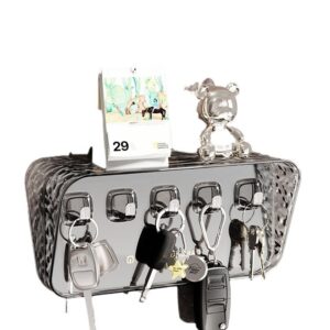 Raft de Depozitare cu Carlig, Flippy, Pentru Chei, Bijuterii, 20.3 x 4.6 x 10.3 cm, Gri