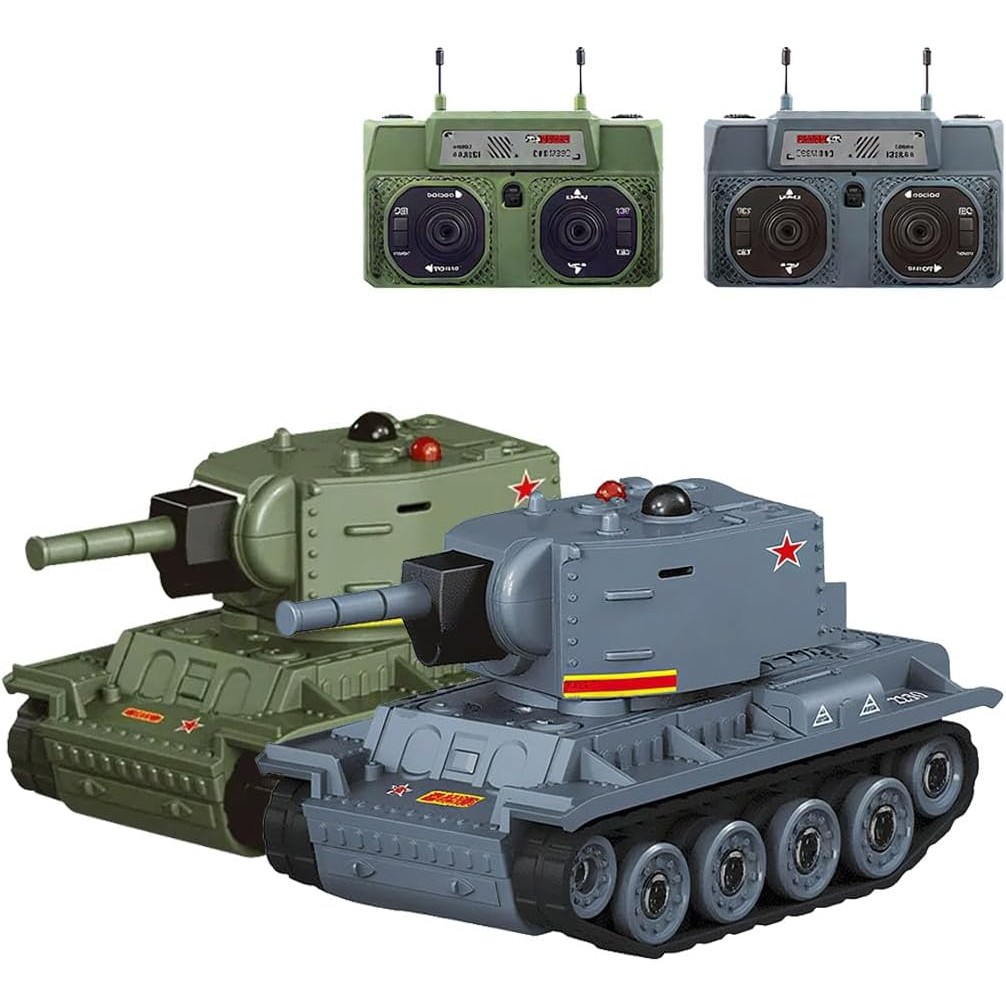 Mini Tanc cu Telecomanda, Flippy, Wireless, 4 x 8 x 4 cm, cu Infrarosu, Verde - imagine 3