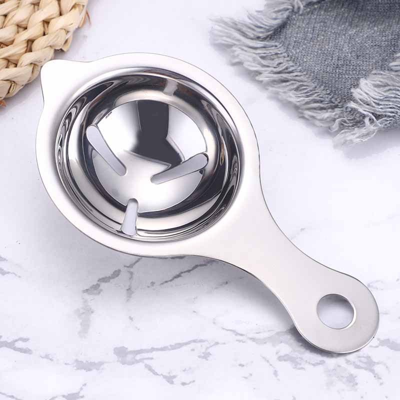 Separator de oua, separa albusul de galbenus, inox, usor de folosit, 14x7.5 cm, argintiu - imagine 4