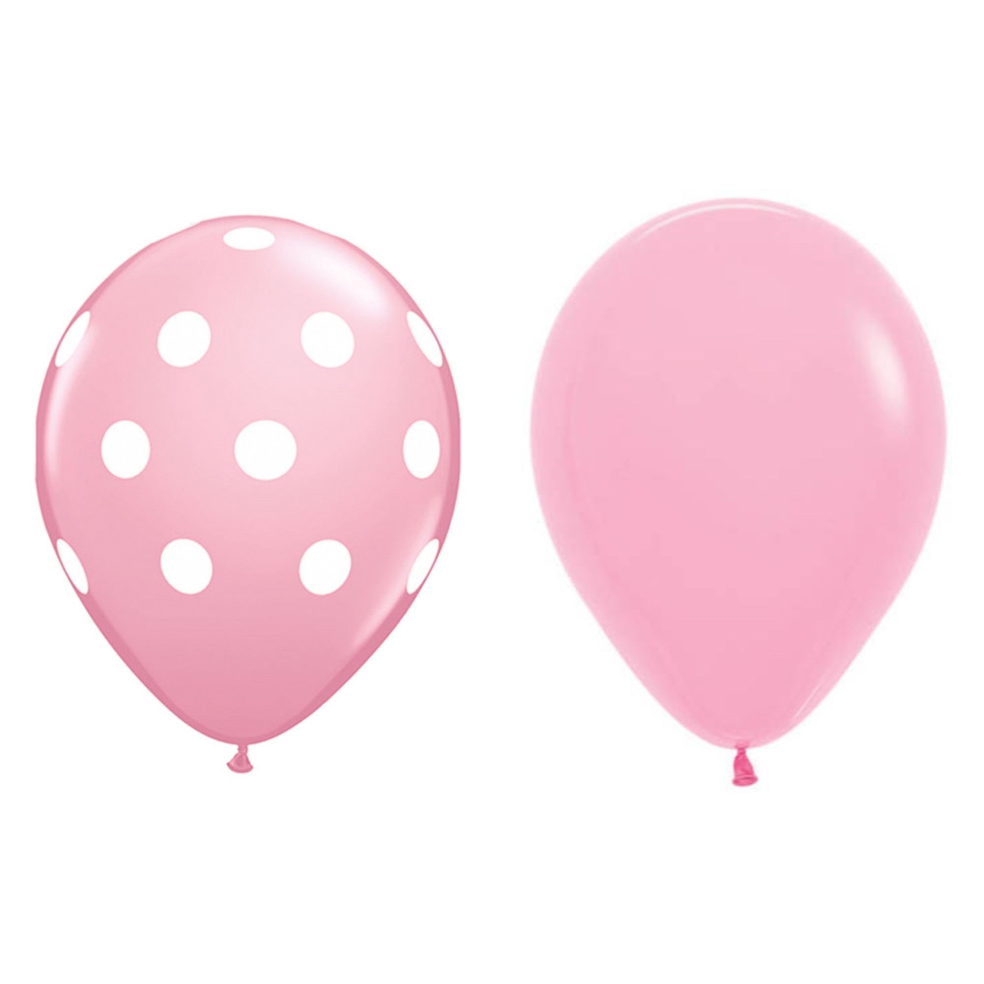 Set 10 Baloane din Latex, Flippy, Model Party cu Buline si Simple, 30 cm, Roz, 2.8 g - imagine 4