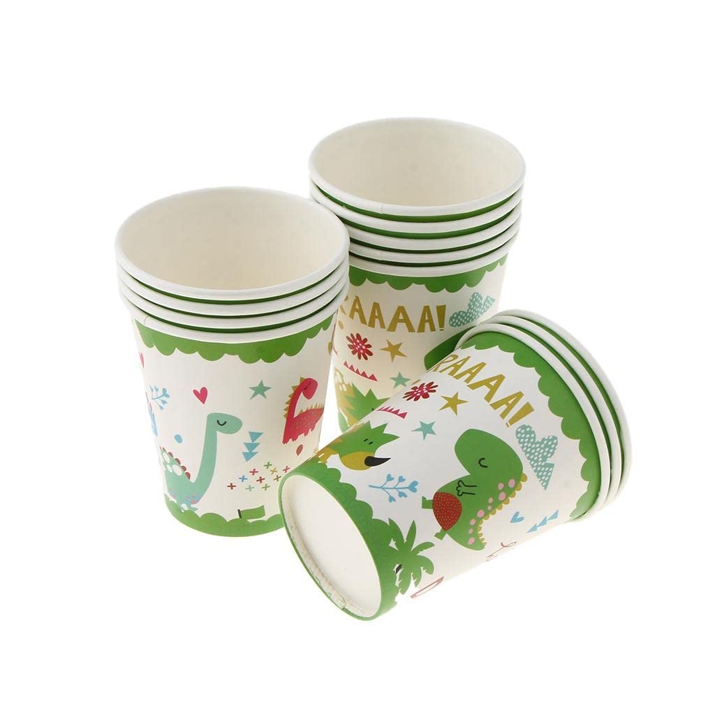 Set 10 Pahare Petrecere, Flippy, Colectia Dino Park, 8.5 x 7 x 5 cm, din Carton, Multicolor - imagine 3