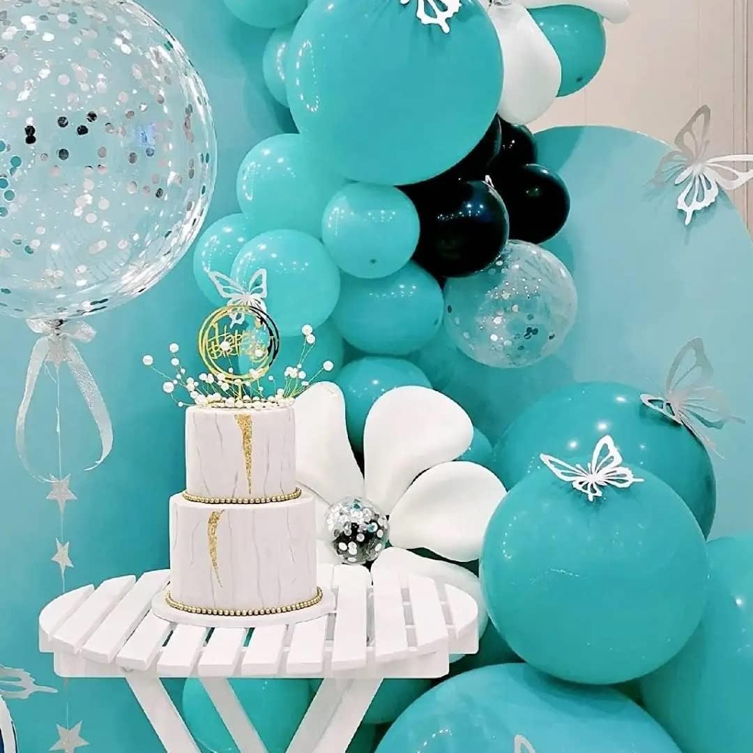 Set 12 Baloane, Flippy, din Latex Standard, 30 cm, Turcoaz - imagine 2