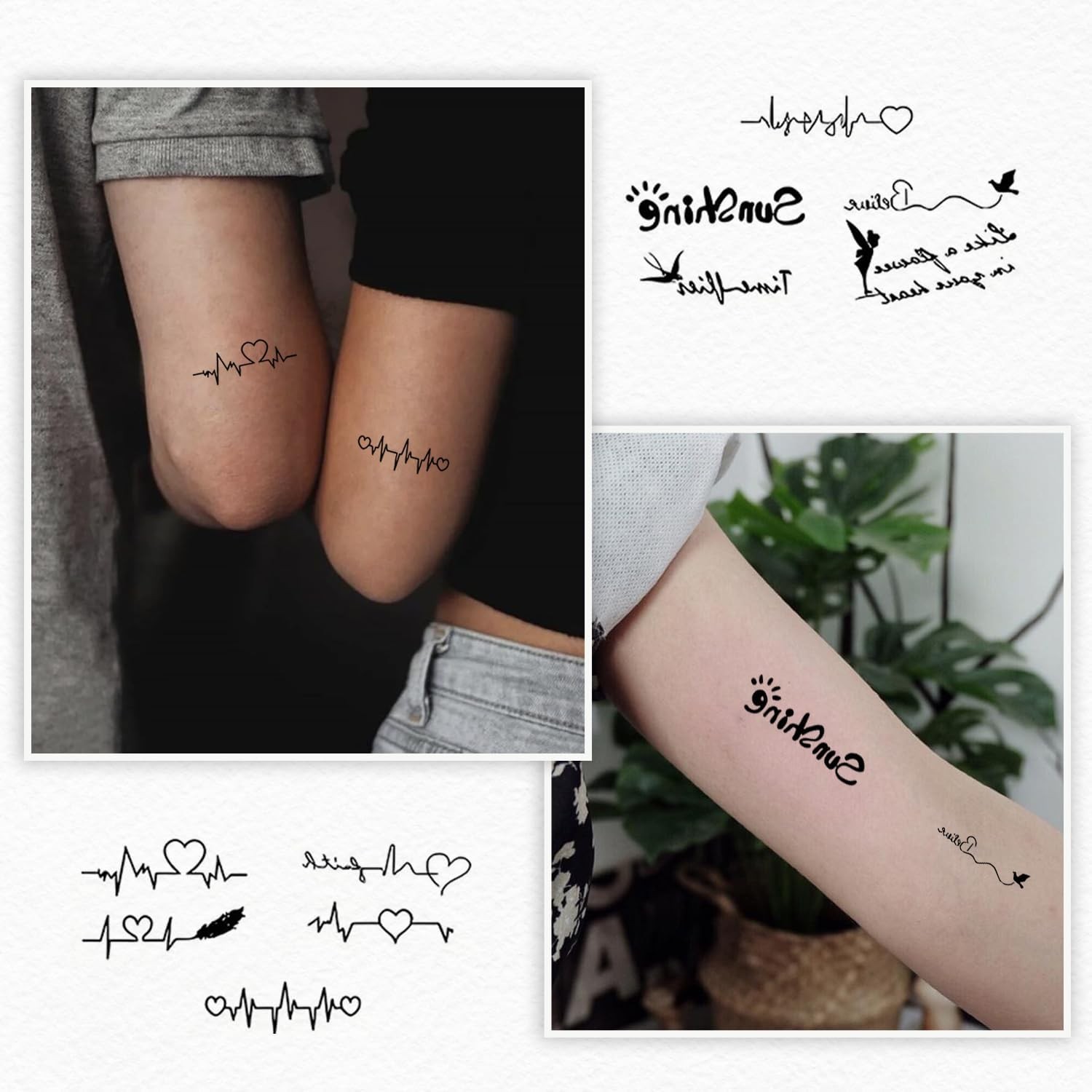 Set 30 Tatuaje Temporare, Flippy, pe Baza de Apa, Model 5, Negru - imagine 3