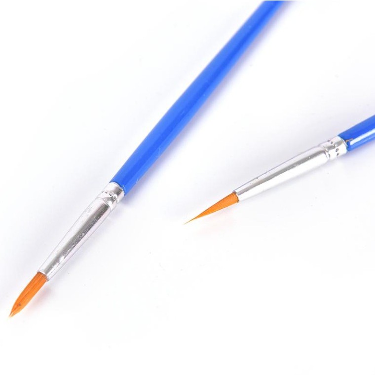 Set 5 Pensule Multifunctionale, Flippy, pentru Pictura pe Fata, Varf Ascutit, 17.5 cm, Albastru - imagine 2