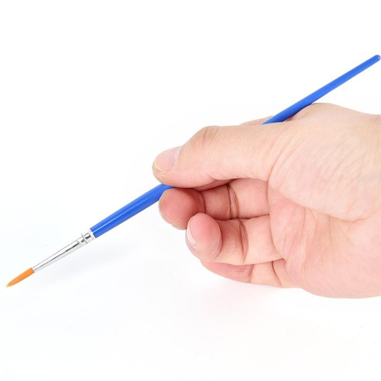 Set 5 Pensule Multifunctionale, Flippy, pentru Pictura pe Fata, Varf Ascutit, 17.5 cm, Albastru - imagine 4