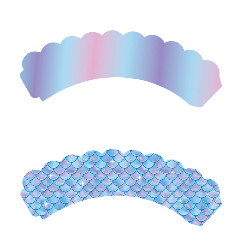 Set 6 Accesorii pentru Prajituri Sirena, Flippy, Colectia Mermaid, 22.7 x 8.7 cm, Multicolor