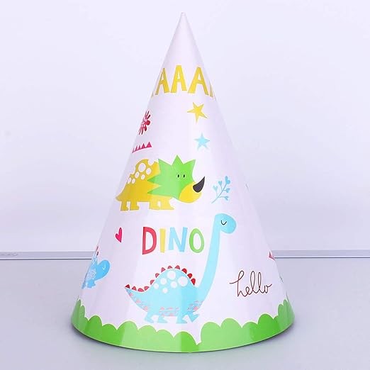 Set 6 Coifuri, Flippy, Colectia Dino Park, 20 x 14 cm, din Carton, Multicolor - imagine 2