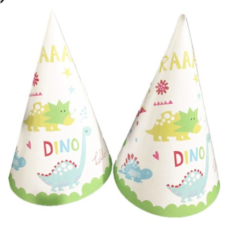 Set 6 Coifuri, Flippy, Colectia Dino Park, 20 x 14 cm, din Carton, Multicolor - imagine 4