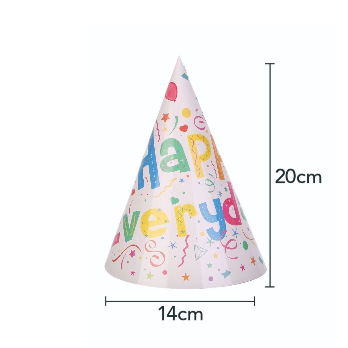 Set 6 Coifuri Happy Everyday, Flippy, pentru Petrecere, 20x14 cm, Multicolor - imagine 3