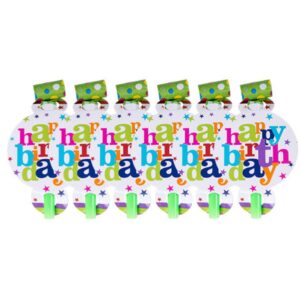 Set 6 Suflatori Happy Birthday, Flippy, pentru Petrecere, Tematica Aniversare, 13x7.8 cm, Multicolor