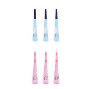 Set 6 Suflatori Gender Reveal, Flippy, Girl or Boy, din Carton, 20 x 5 cm, Roz/Albastru