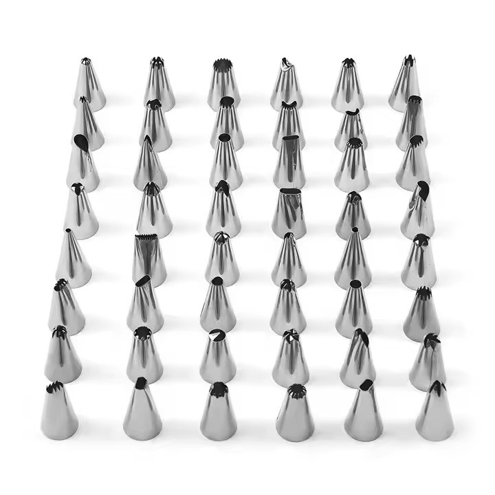 Set 80 Piese Ustensile pentru Ornare Prajituri, Flippy, din Plastic si Otel Inoxidabil, Forme Briose, Multicolor - imagine 3