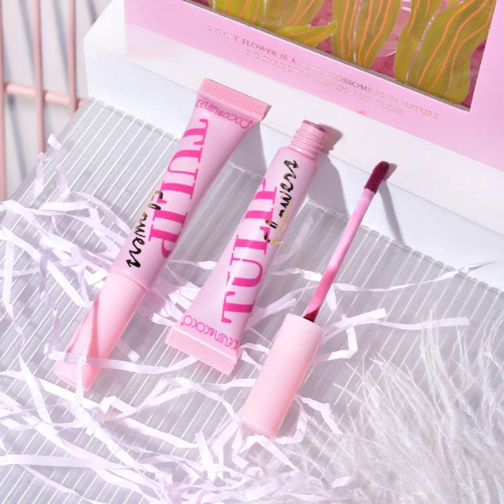 Set de Machiaj, KEVIN & COCO, 22 Culori, Model Lalele, 2 Palete de Farduri, 2 Lip Gloss-uri, 2 Lip Stick-uri, 1 Oglinda Inimioara, 15.7 x 21 x 4 cm, Multicolor - imagine 4