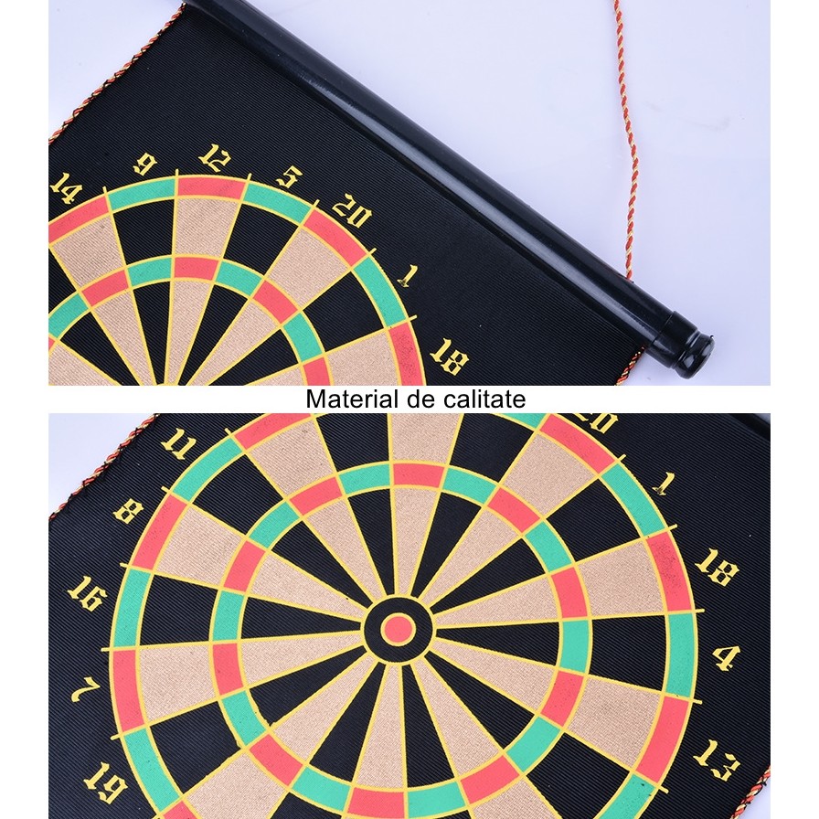 Set Joc Darts Flippy, Doua Fete pentru Joc, 6 Sageti Incluse, Magnetic, Dimensiuni 37 x 40 cm, Design clasic, Multicolor - imagine 2
