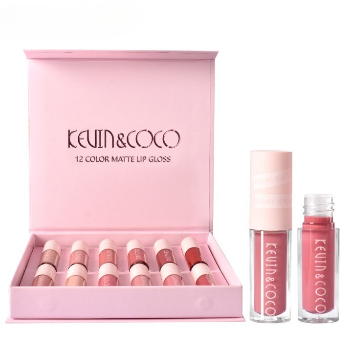 Set 12 rujuri mate, rezistente la transfer, Kevin&Coco, 1.85 ml, Cutie Roz - imagine 4