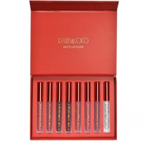Set 8 rujuri mate, rezistente la transfer, Kevin&Coco, 2.5 ml