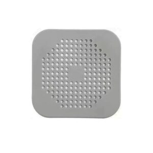 Filtru Chiuveta, Flippy, Anti-infundare, cu Ventuze, 14.5 x 14.5 cm, Flexibil, Gri