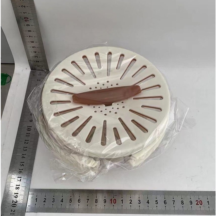 Strecuratoare 2 in 1 pentru Fructe si Legume, Flippy, Cos de Scurgere si Cutie de Depozitare, 15.5 x 8.3 cm, din PP, cu Maner si Capac, Maro - imagine 2