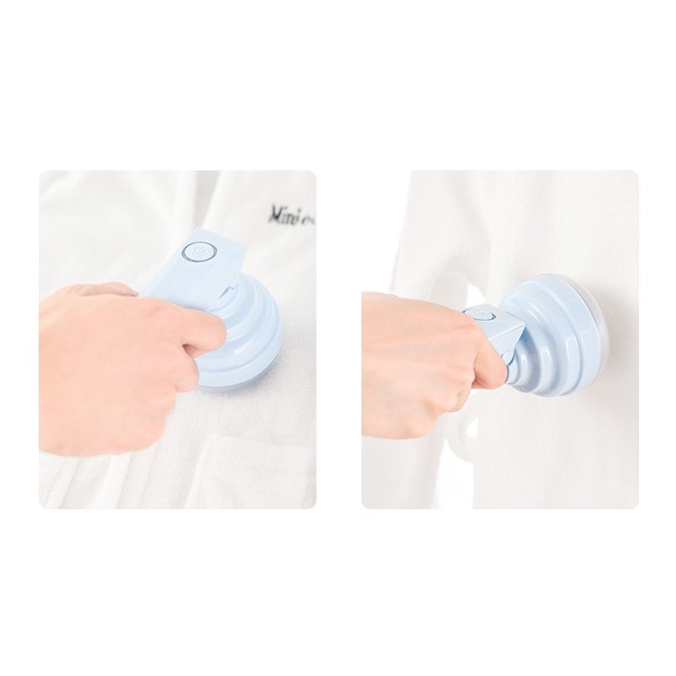 Aparat Pentru Curatat Scame, Par Si Praf, Flippy, Trimmer pentru Diferite Tipuri De Material, Cu Lame Din Otel Inoxidabil, Maner Flexibil, Incarcare Prin USB, 13x8 cm, Albastru - imagine 3