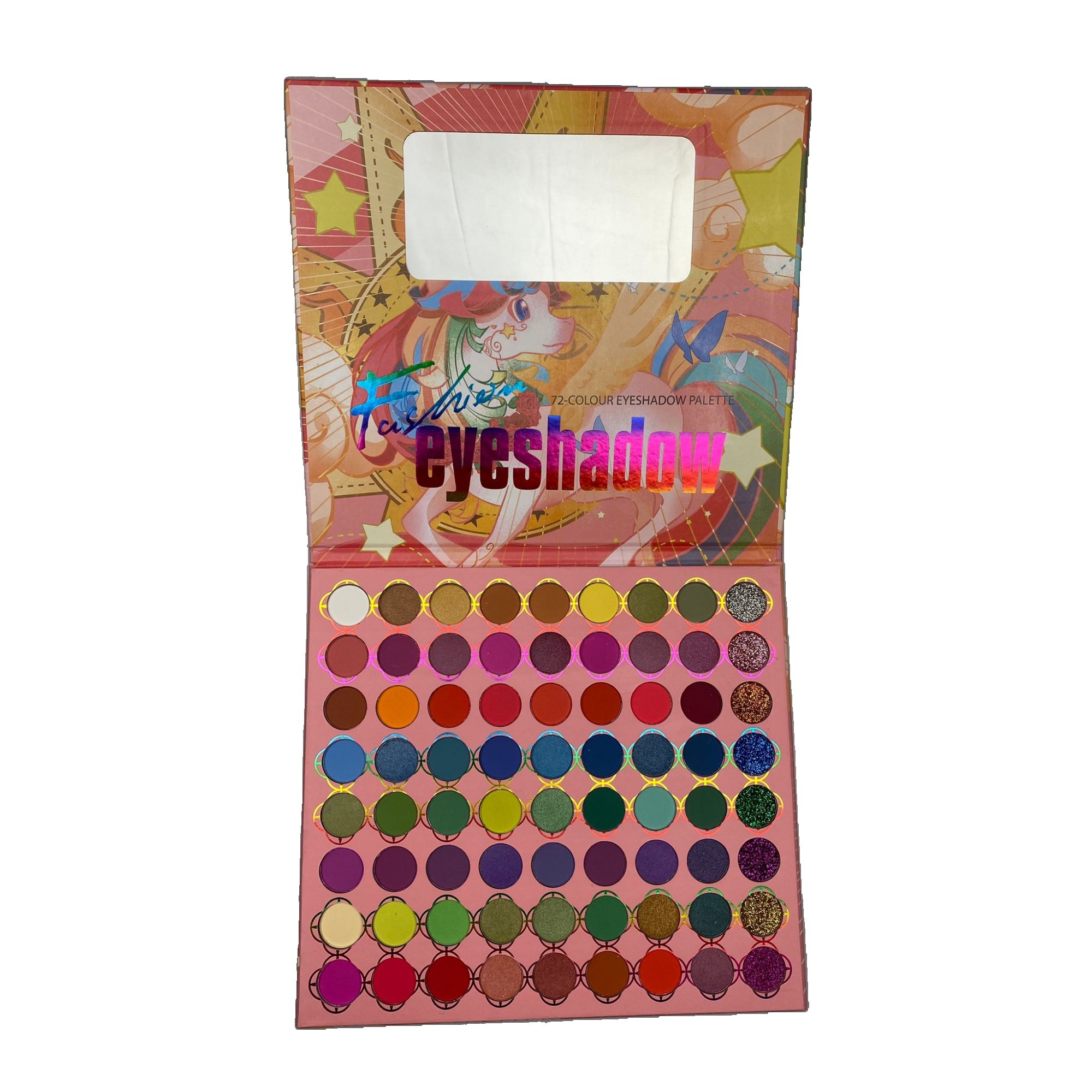 Trusa de machiaj, paleta de farduri Oulanao cu 72 de culori pigmentate, Flippy - imagine 3