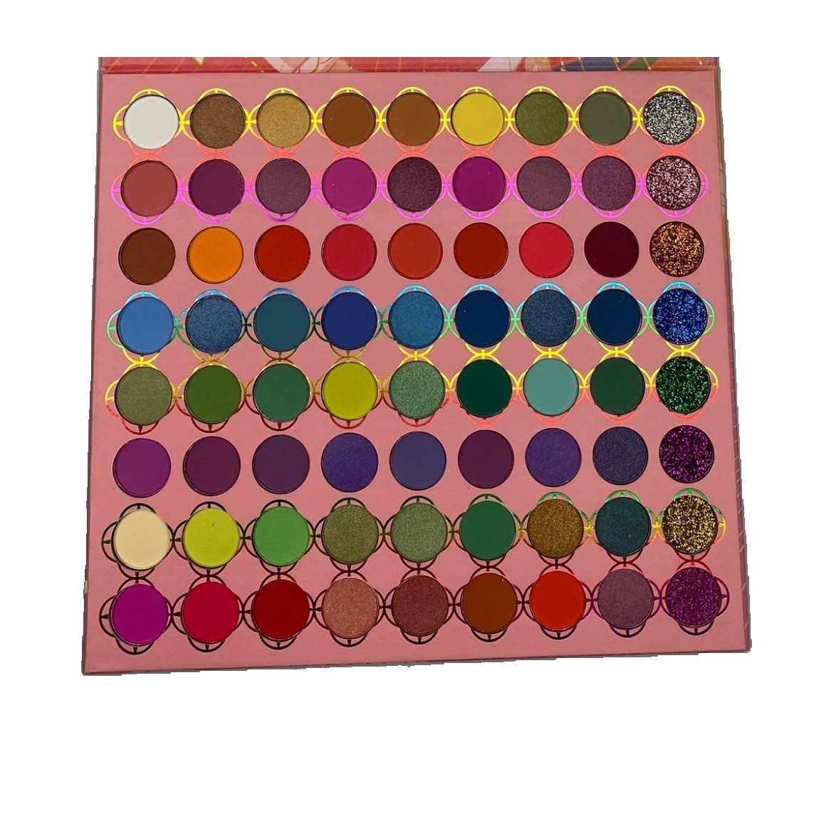 Trusa de machiaj, paleta de farduri Oulanao cu 72 de culori pigmentate, Flippy - imagine 4