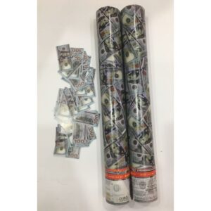 Tub de Confetti, Flippy, Money, 30x5 cm, Confetii Asortate Model Dolari, Eliberare prin Rasucire, Multicolor