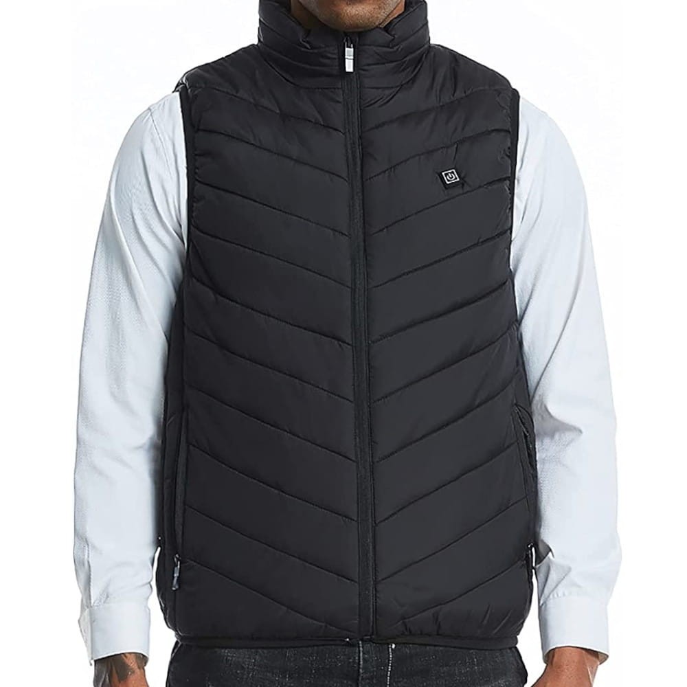 Vesta Inteligenta Incalzita, Flippy, Unisex, 2 Zone de Incalzire, Umplutura Bumbac, 3 Trepte de Temperatura, Incarcare USB, Negru, sub 45 kg, Marime S - imagine 4