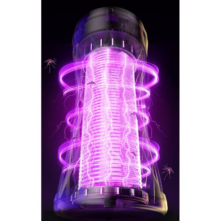 Lampa Anti-Insecte, Flippy, Lumina UV, Electrica, Incarcare USB, 5V, 1A, Silentioasa, 12 x 6 m, Gri - imagine 4