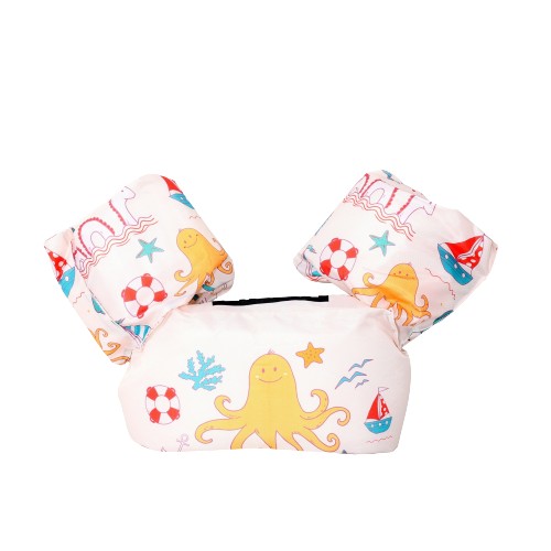 Vesta de salvare pentru copii cu aripioare de inot, Flippy, Crem, Model caracatita - imagine 2