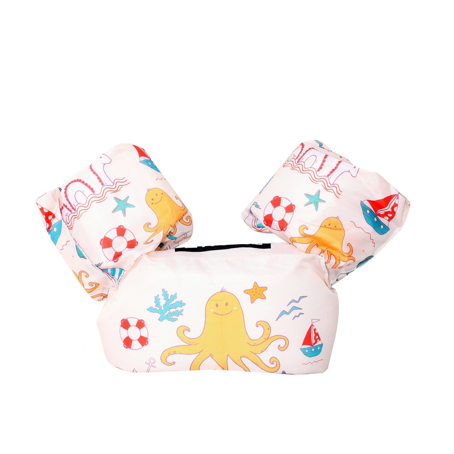 Vesta de salvare pentru copii cu aripioare de inot, Flippy, Crem, Model caracatita - imagine 4