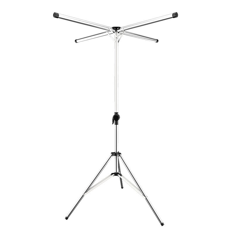 Uscator de Rufe, Flippy, Pliabil, Telescopic, 4 Brate, din Otel Inoxidabil, Rezistent la Vreme Rea, Gri