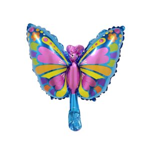 Balon din Folie Metalizata Flippy, Mini Figurine, Model Flutura?, 40x34cm, Ambalaj Individual, Pai Inclus, Umflare cu Aer si Heliu, Multicolor