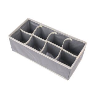 Cutie De Depozitare, Flippy, Pentru Lenjerie, Sosete Si Sutiene, Material Textil, 8 Compartimente, 32 x 16 x 10 cm, Culoare Gri