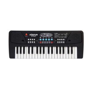 Orga Electronica cu Microfon, Flippy, 37 Chei, din Plastic, Efecte Muzicale, Inregistrare Sunet, 43 x 16 x 5.4 cm, Negru