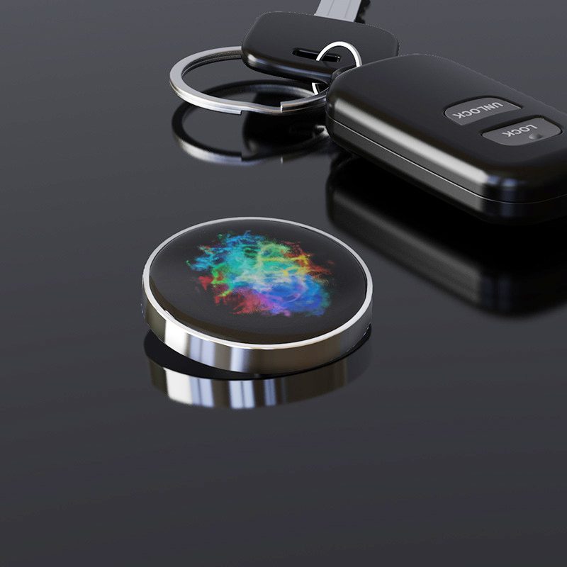 Spinner Giroscopic Metalic, Flippy, Jucarie Rotativa Anti-stres, Otel Inoxidabil, 3.8 x 0.6 cm, Efect Optic Galaxie, Model Coddington's Nebula - imagine 3