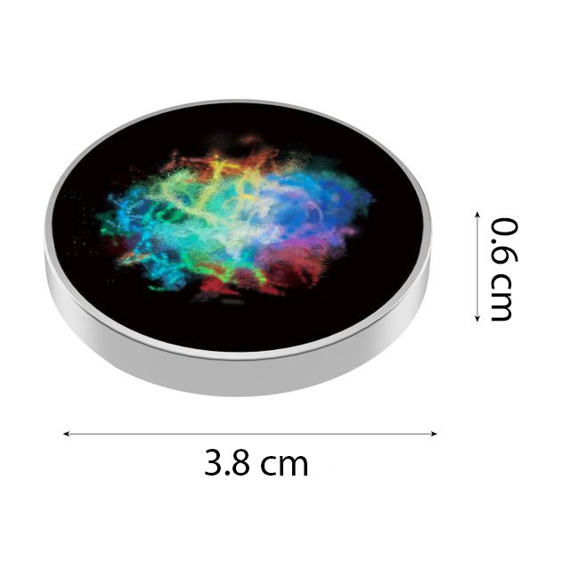 Spinner Giroscopic Metalic, Flippy, Jucarie Rotativa Anti-stres, Otel Inoxidabil, 3.8 x 0.6 cm, Efect Optic Galaxie, Model Coddington's Nebula - imagine 4