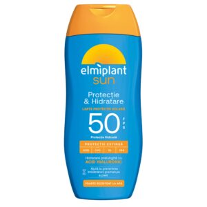 Crema de Soare, Lapte Pentru Protectie Solala, Elmiplant Sun, Protectie si Hidratare cu Acid Hialuronic, SPF 50, 200ml