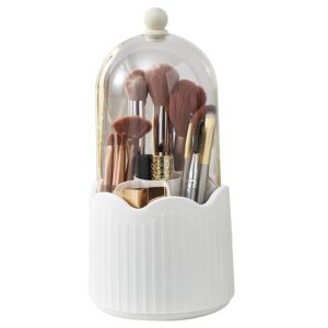 Cutie pentru Depozitarea Pensulelor de Machiaj, Flippy, Rotativa, Plastic, 36 cm x 13 cm, Alb