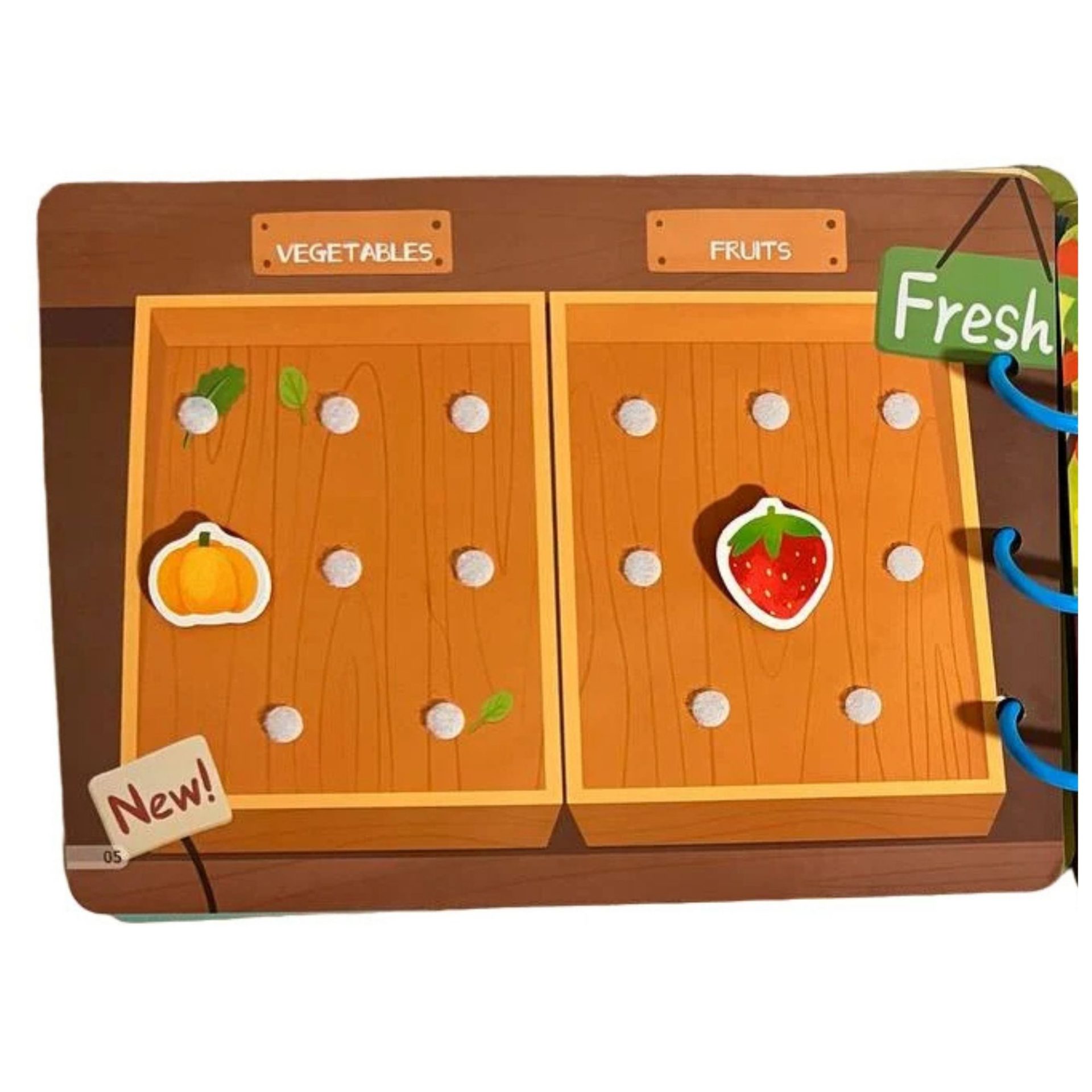 Carte Educativa cu Stickere Reutilizabile, Flippy, Busy Book Senzoriala cu Pagini Interactive , Joc Montessori, Seria ''Viata la Ferma'', Dezvolta Motricitatea Fina si Logica, Carte pentru Invatare Timpurie, 3 ani, Multicolor - imagine 4