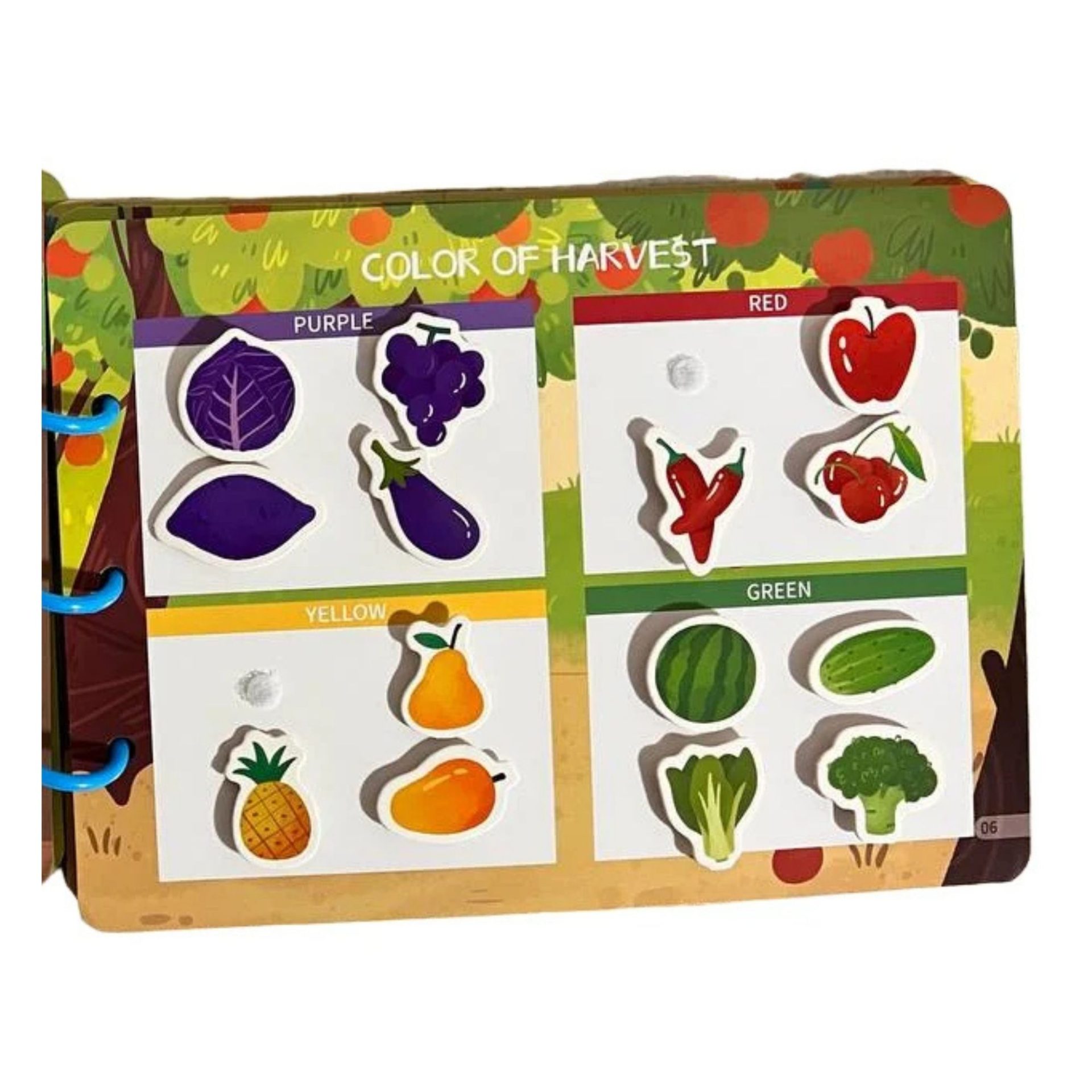 Carte Educativa cu Stickere Reutilizabile, Flippy, Busy Book Senzoriala cu Pagini Interactive , Joc Montessori, Seria ''Viata la Ferma'', Dezvolta Motricitatea Fina si Logica, Carte pentru Invatare Timpurie, 3 ani, Multicolor - imagine 3