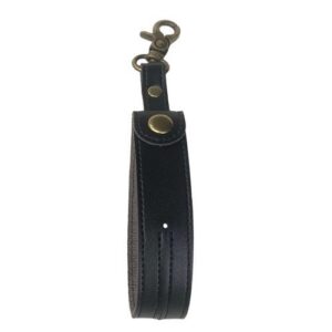 Husa pentru Kendama, Flippy, Husa de Depozitare pentru Kendama, din Piele Ecologica, Catarama cu Agatare pentru Transportare, Model Breloc Simplu, 19.5 x 2.5 cm, Negru