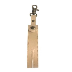 Husa pentru Kendama, Flippy, Husa de Depozitare pentru Kendama, din Piele Ecologica, Catarama cu Agatare pentru Transportare, Model Breloc Simplu, 19.5 x 2.5 cm, Apricot