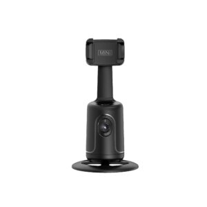 Stabilizator Pentru Telefon Cu Urmarire Automata, Flippy, AI Face Tracking, Rotire 360 Grade, 17 x 8 cm, Negru