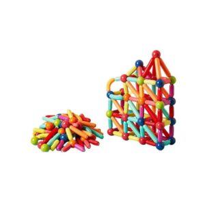 Piese Magnetice pentru Copii, Flippy, Set din 72 de Piese de diferite Culori, Constructor Magnetic cu Posibilitatea de a Construii forme Nelimitate, Multicolor
