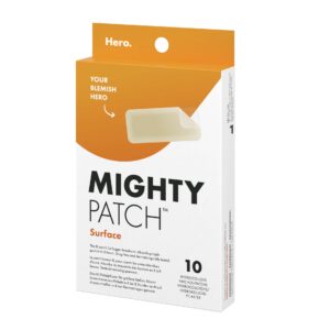 Plasturi hidrocoloidali cu acoperire extins? Hero Mighty Patch Surface, pentru co?urile de pe fa?? ?i corp, 10 buc??i